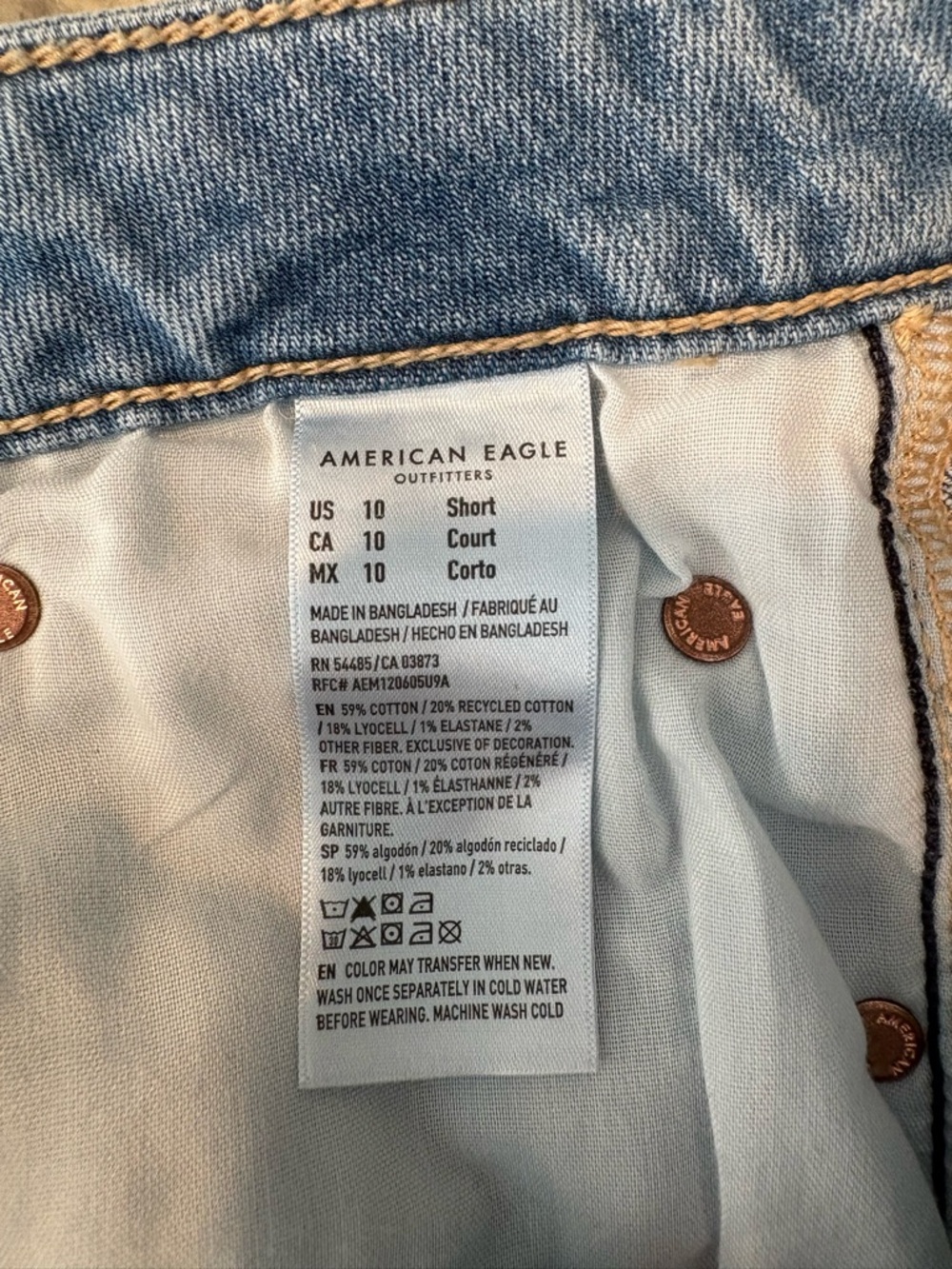 American Eagle low Rise baggy wide leg distressed jeans - Picture 4 of 4
